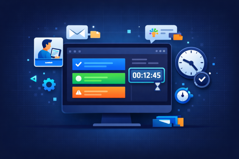 HR ticketing system on monday Service dashboard with SLA timer and multi-channel request intake from email, Slack, and forms