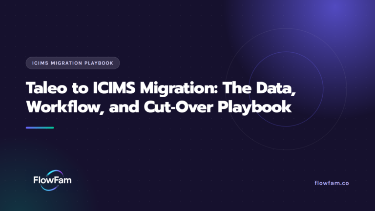 Taleo to ICIMS Migration: The Data, Workflow, and Cut-Over Playbook featured image from FlowFam