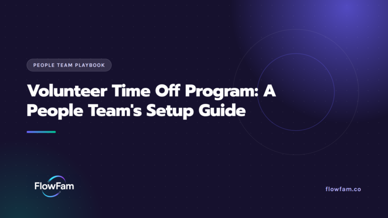 Volunteer Time Off Program: A People Team's Setup Guide featured image from FlowFam
